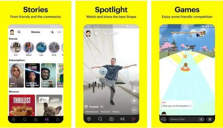 Features of Snapchat  APK